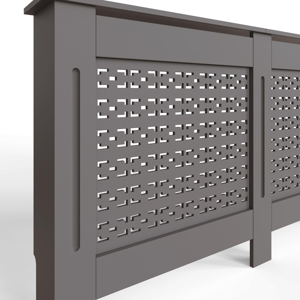 FWStyle Grey Geometric Pattern MDF Radiator Cover Large Image 4