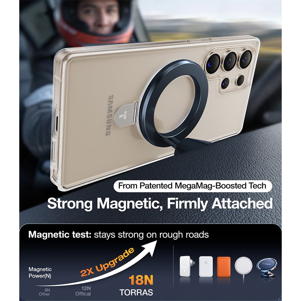 Torras Ostand Clear Samsung S25 Ultra Phone Case Image 3