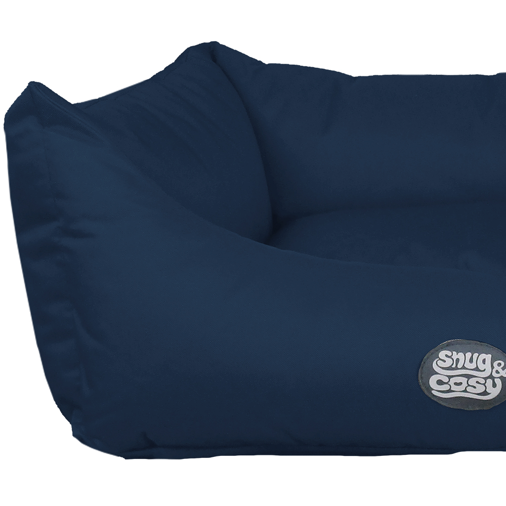 Snug & Cosy Pescara XXL Rectangle Navy Dog Bed Image 2