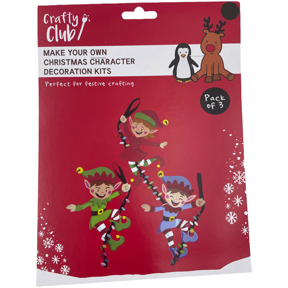 Pack of 3 Christmas Make Your Own Character Decoration Kits Image 4