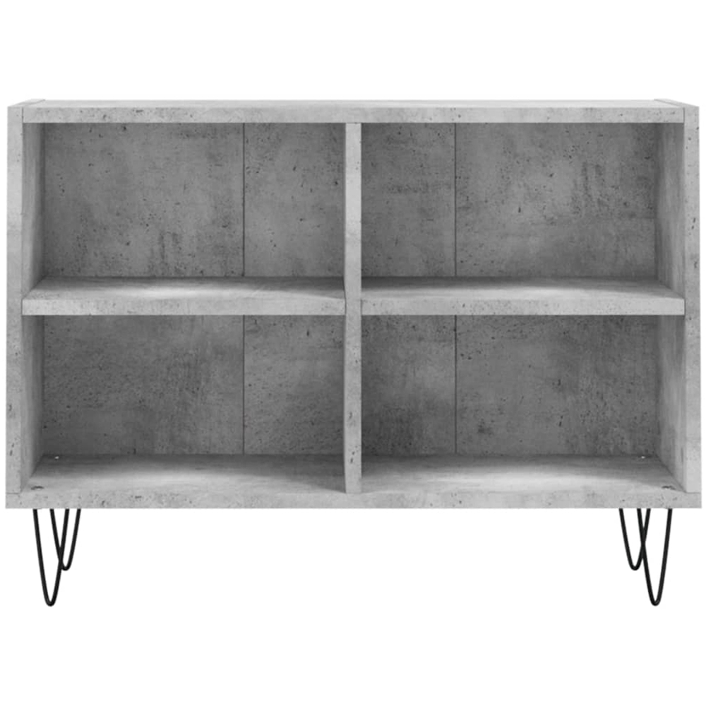 vidaXL 4 Shelf Concrete Grey TV Cabinet Image 4