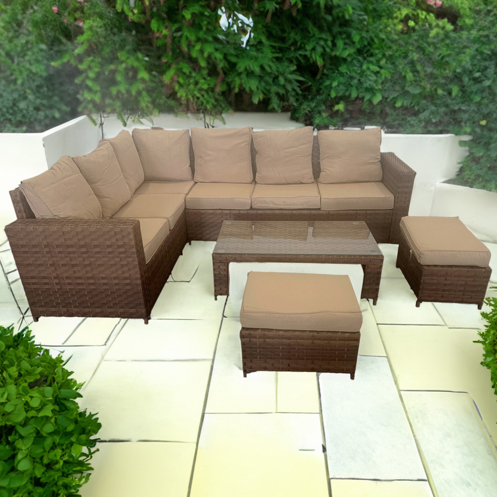 Carolina Rectangle Table Conversation Set - Light Brown Image 1