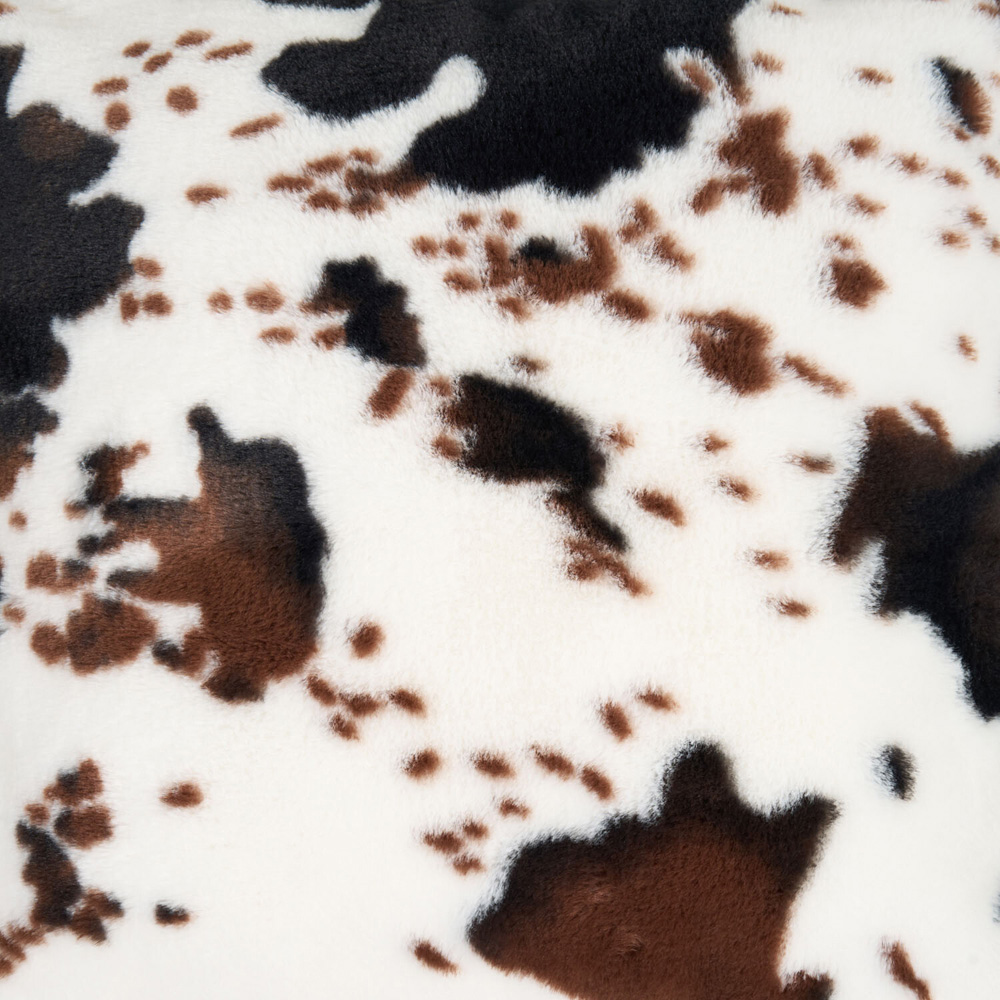 Cow Print Faux Fur Cushion Image 2