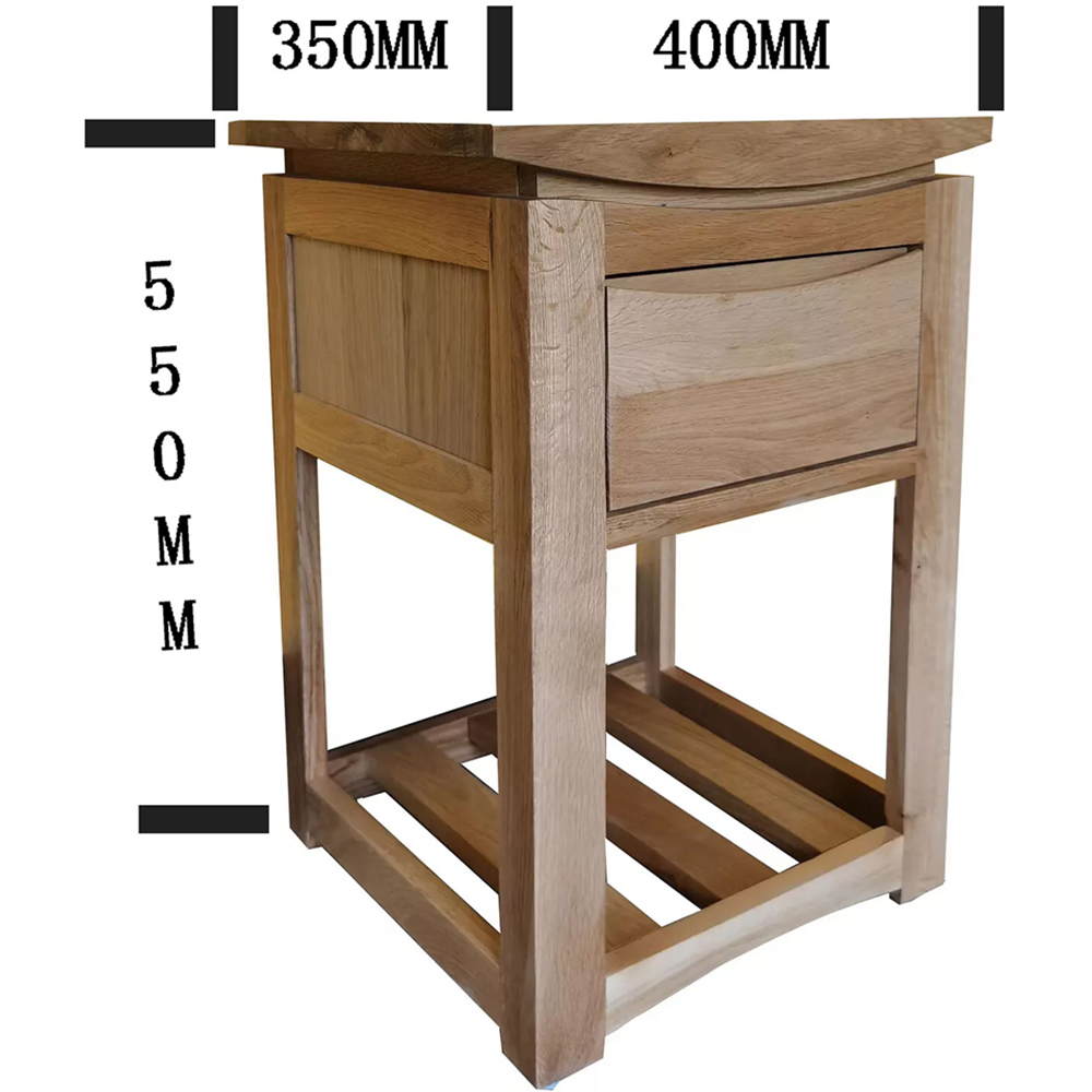 Furniture One Single Drawer Single Shelf Tall Bedside Table Image 6
