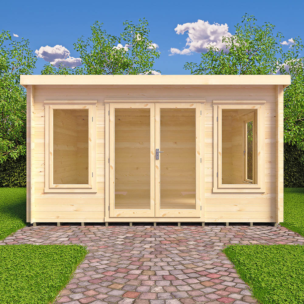 Shire Emneth 10 x 13ft Double Door Pressure Treated Log Cabin Image 6