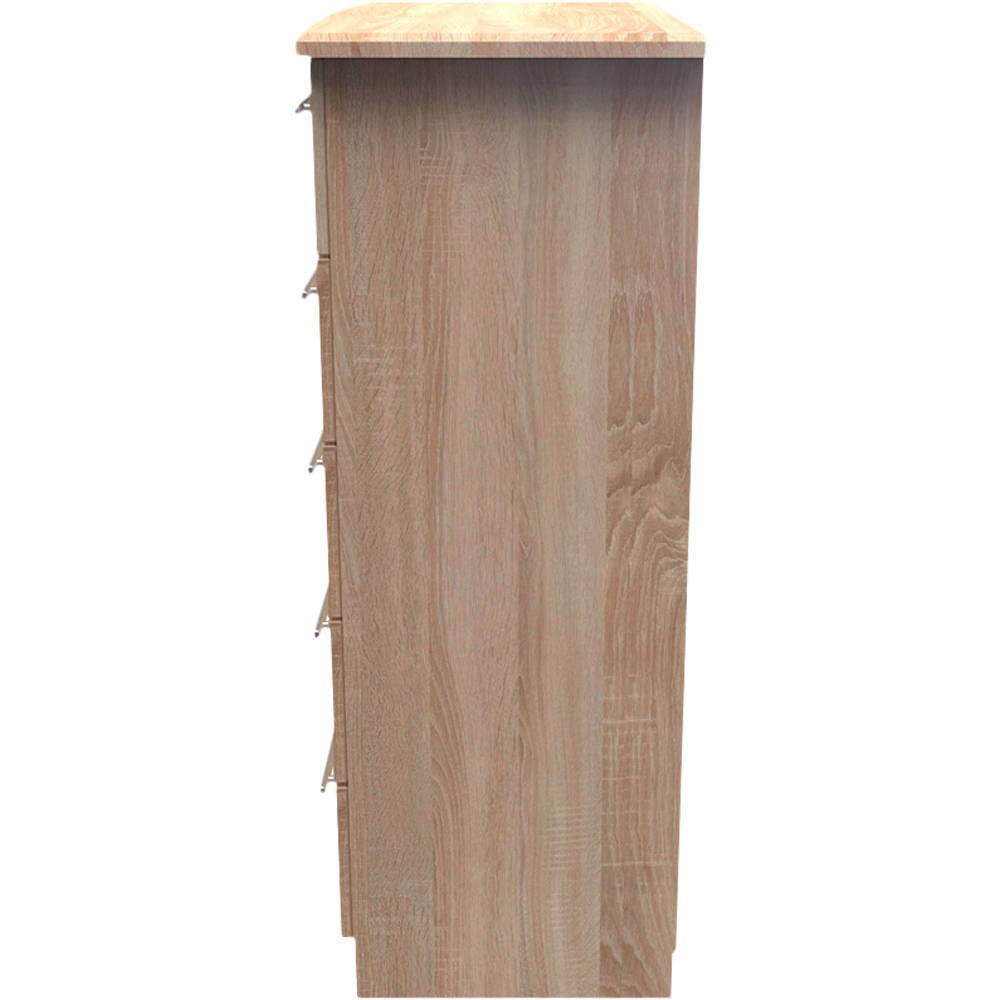 Crowndale Sherwood 5 Drawer Bardolino Oak Chest of Drawers Image 3