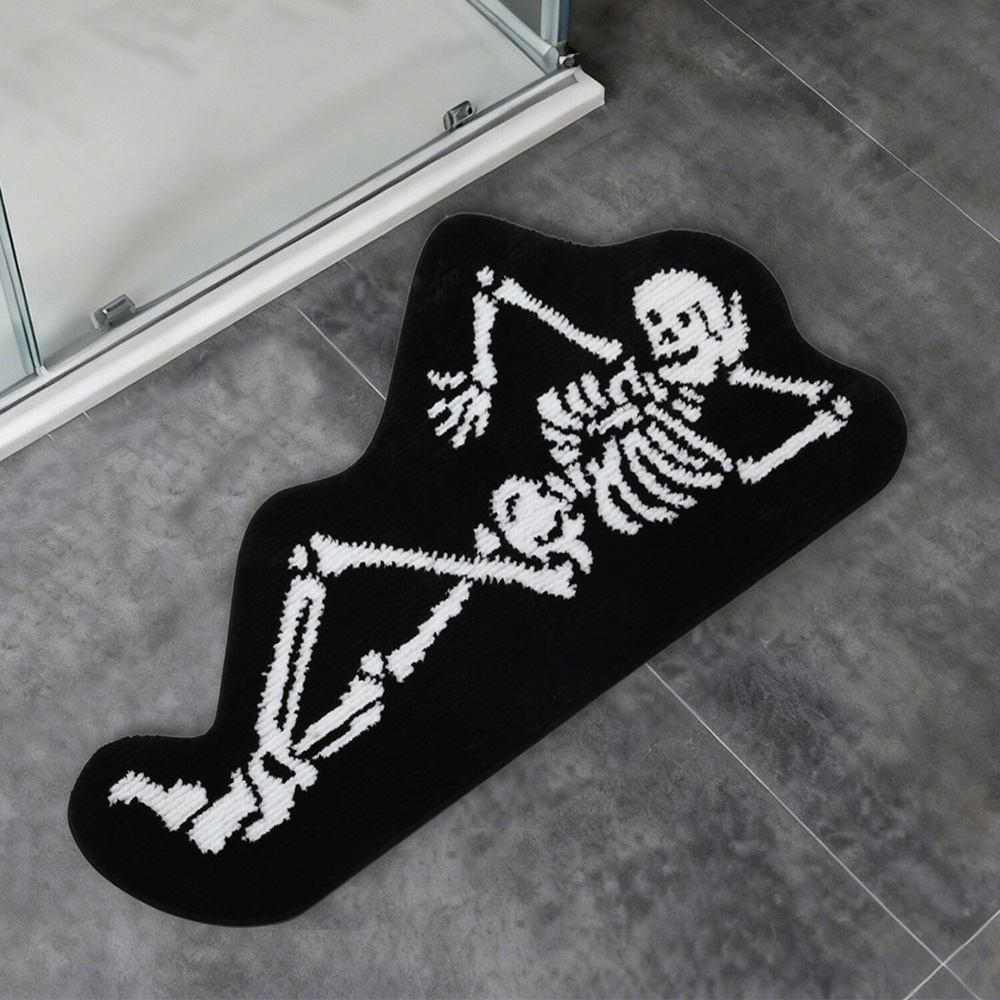 Haunted House Bath Mat Black Image 2