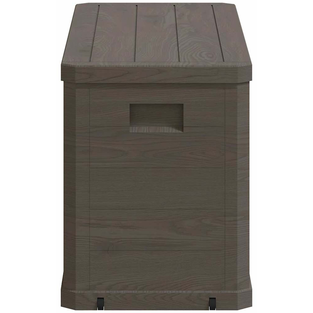 vidaXL 280L Brown Plastic Garden Storage Box Image 4