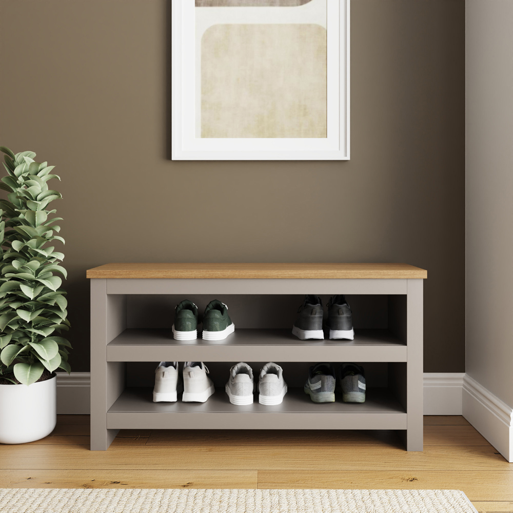 GFW Lancaster Grey Simple Shoe Bench Image 5