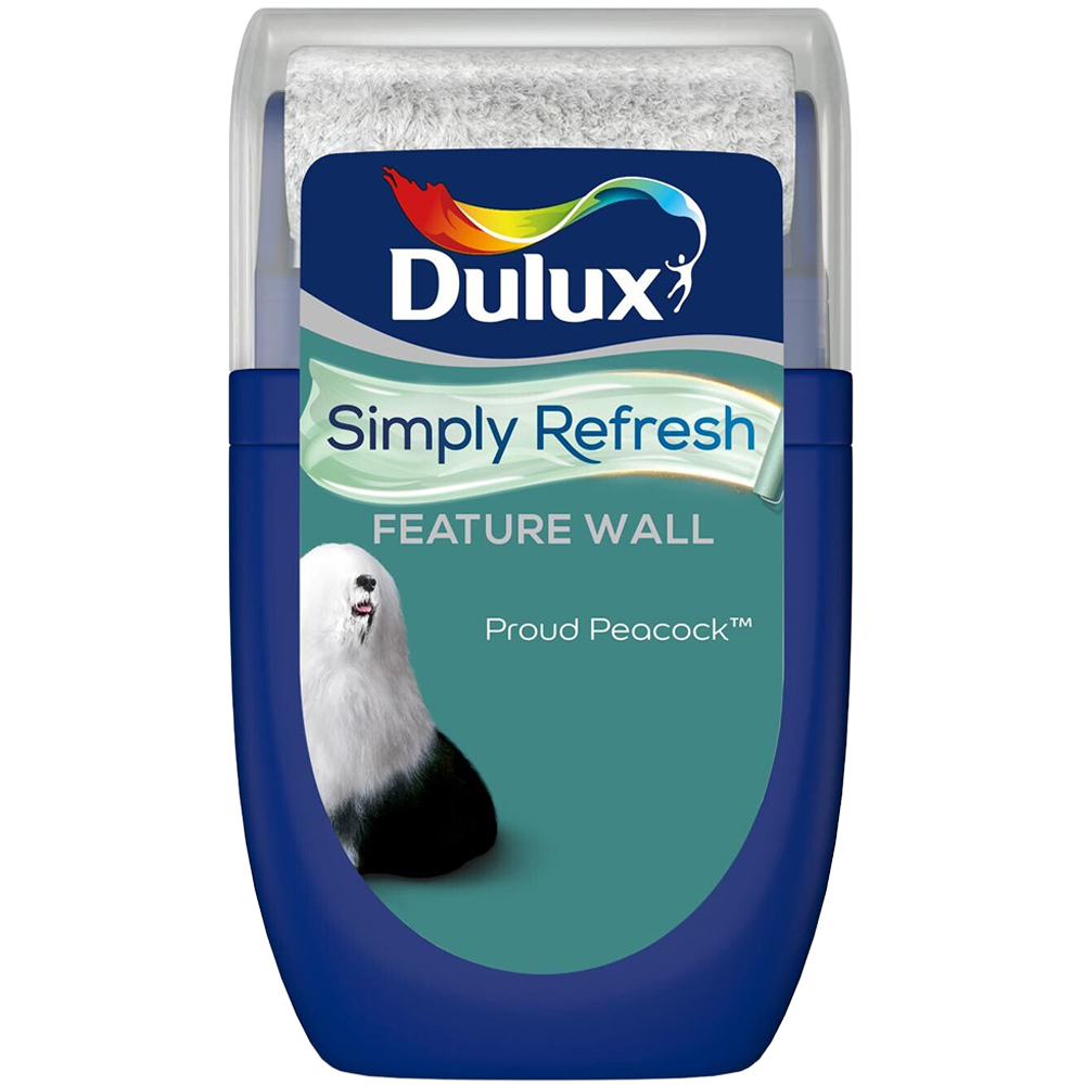 One Coat Feature Wall Paint Tester - Proud Peacock Image 1