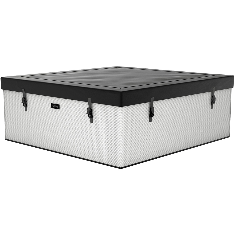 Wave Garda 4 Person Square Pebble Rattan Hot Tub Spa Image 2