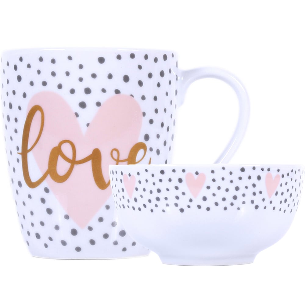 Mug And Bowl Breakfast Set  - Love Image 1