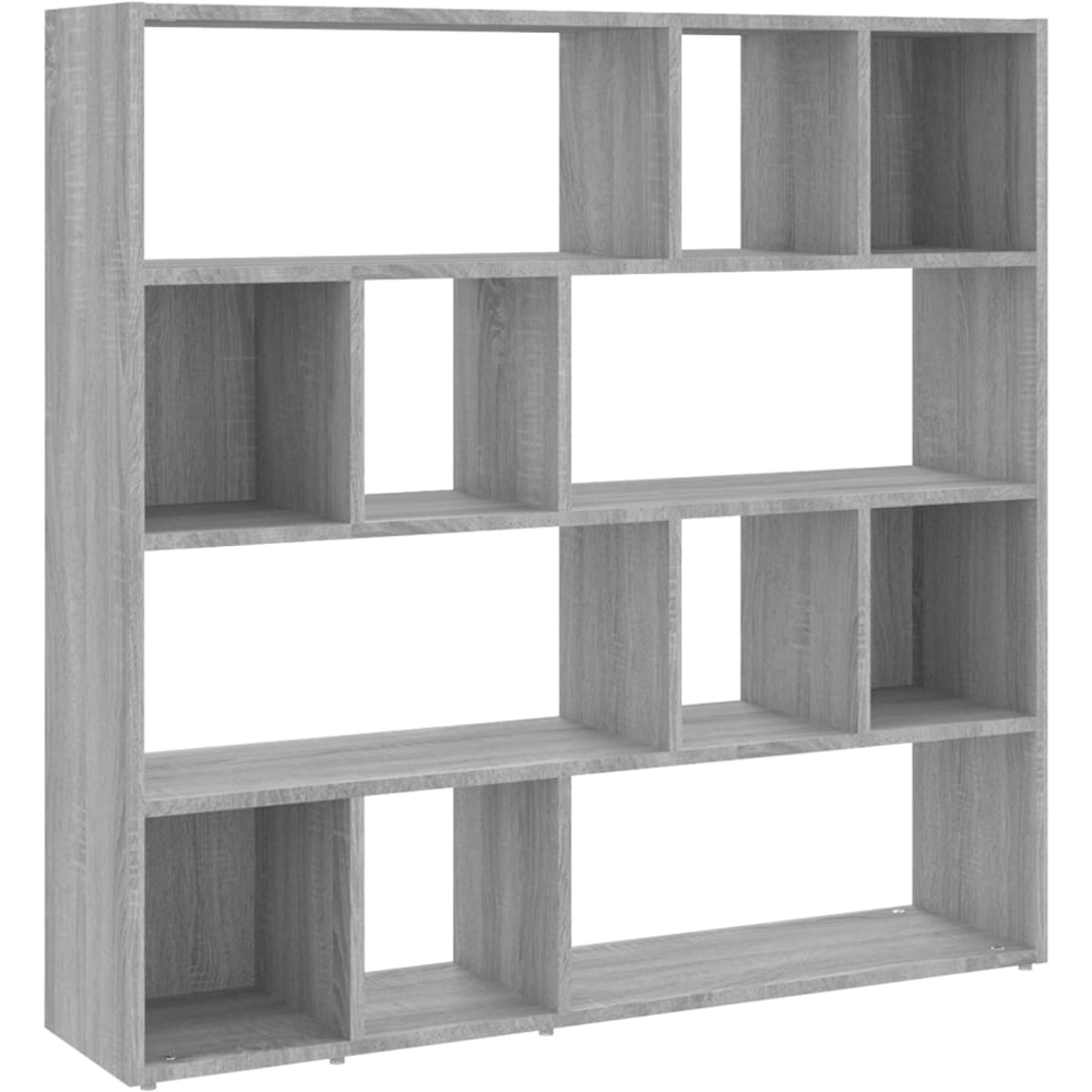 vidaXL 12 Shelf Grey Sonoma Bookcase Image 2