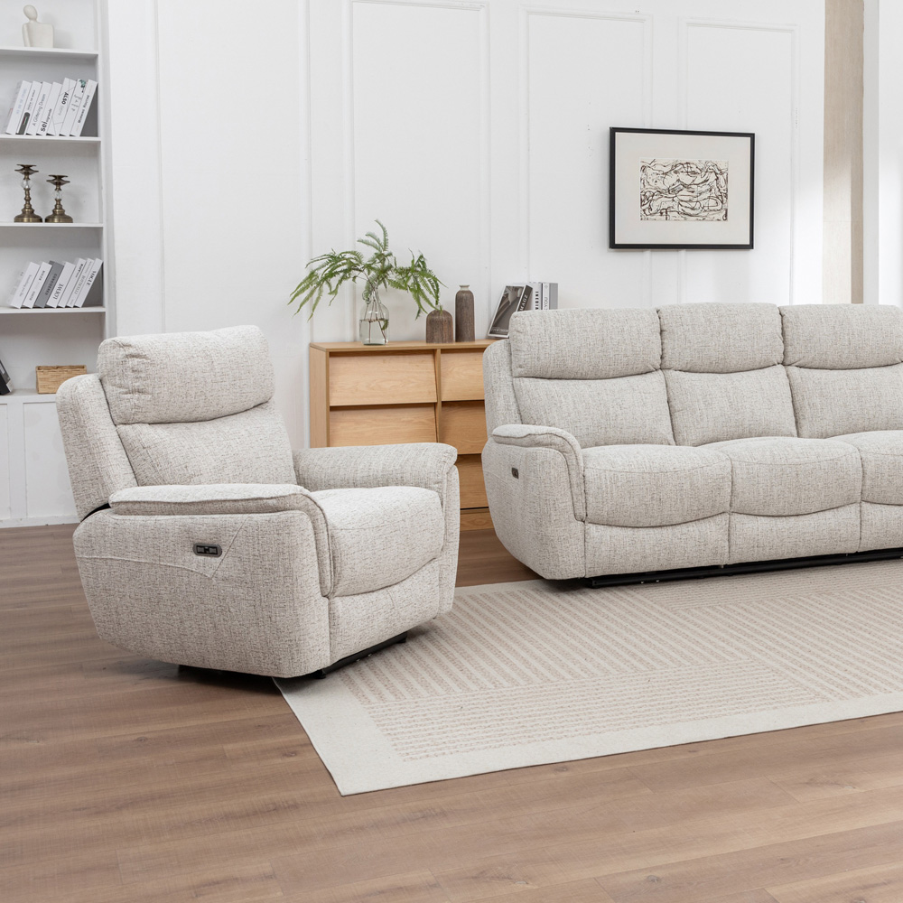 Long Island Beige Recliner Chair Image 6