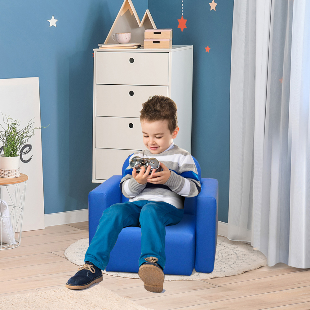 Tommy Toys 2 in 1 Blue Kids Mini Table and Armchair Set Image 4