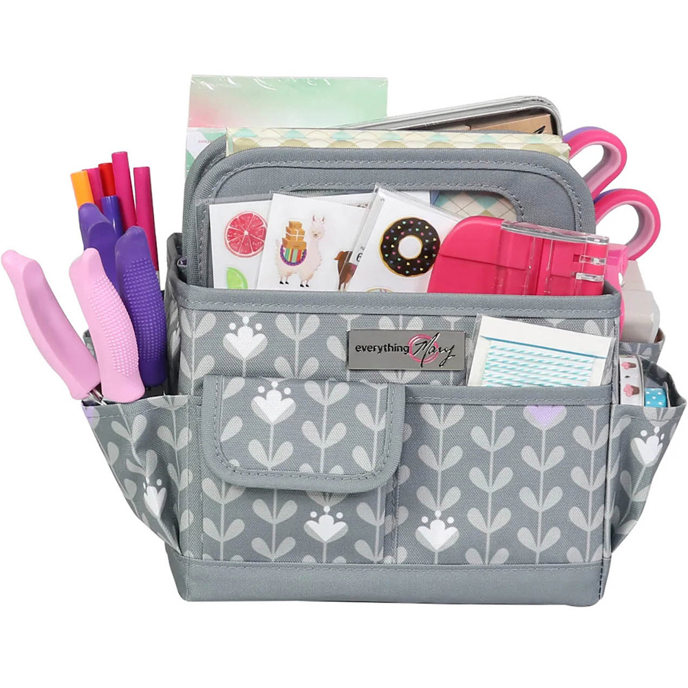 Everything Mary EVM12831-1 Grey and White Leaf Desktop Organiser 20.3 x 15.2 x 21.6cm Image 6