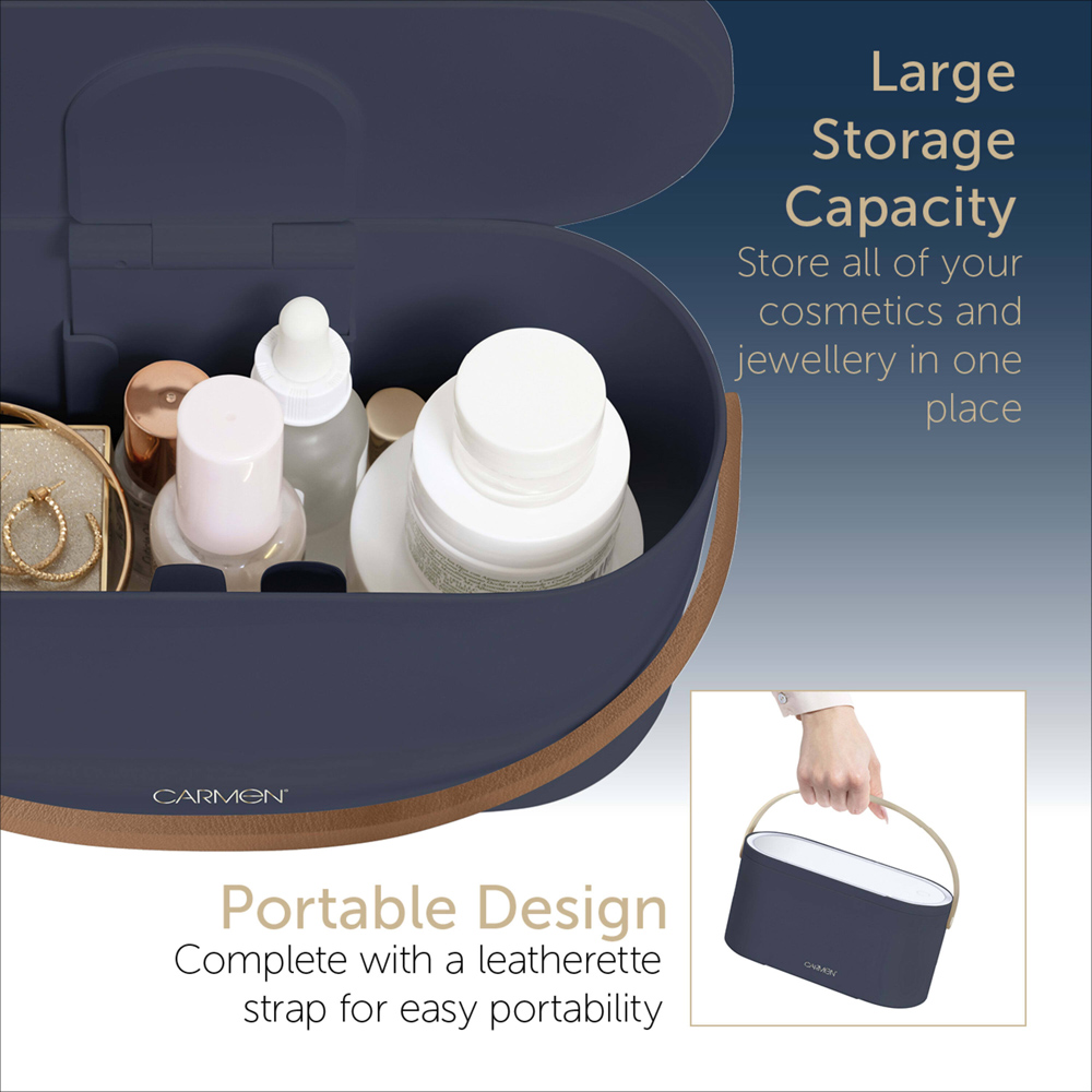 Carmen Twilight Cosmetic Case with LED Mirror Image 7