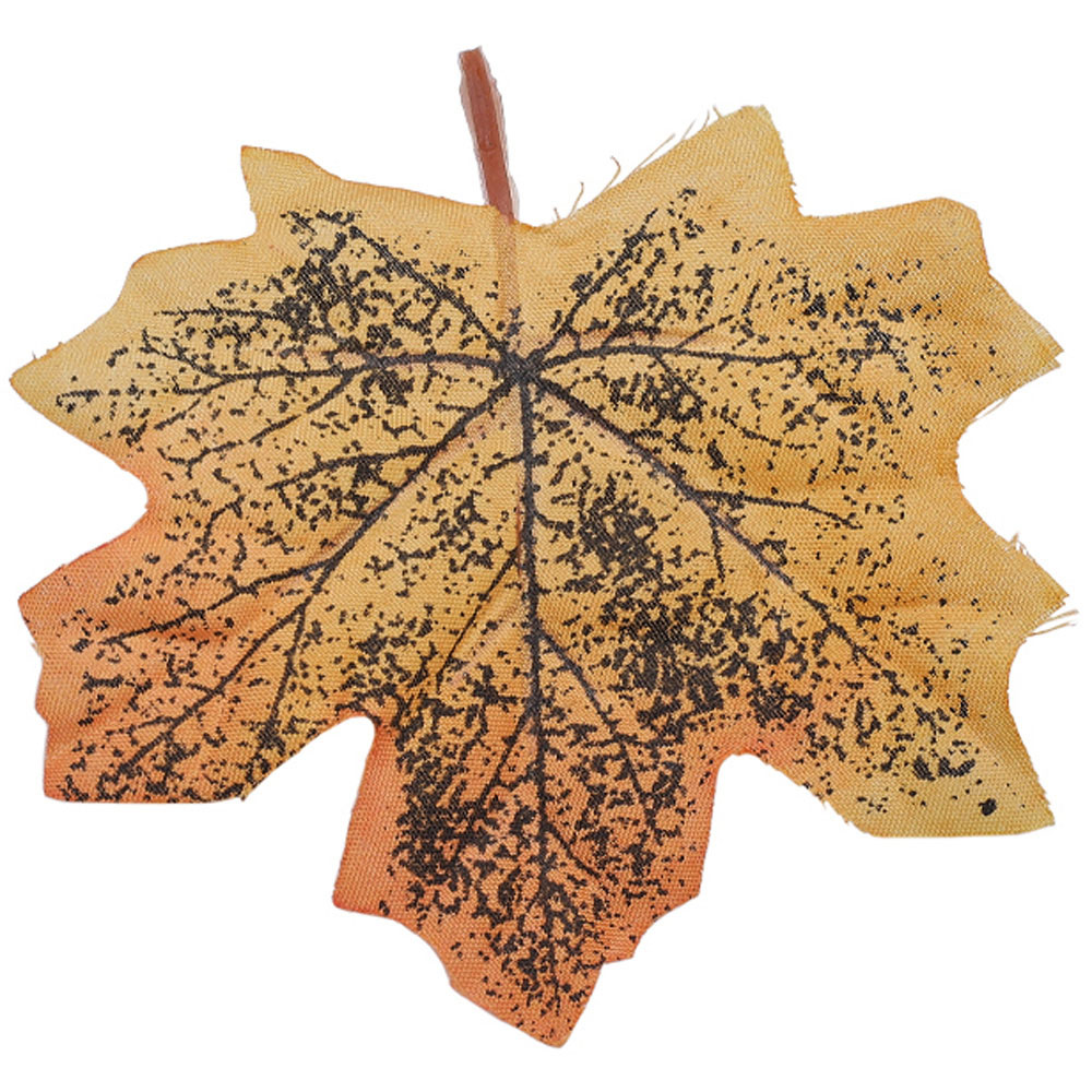 Living and Home Halloween Maple Leaves and Pumpkin Ornament Set 24 Pack Image 7