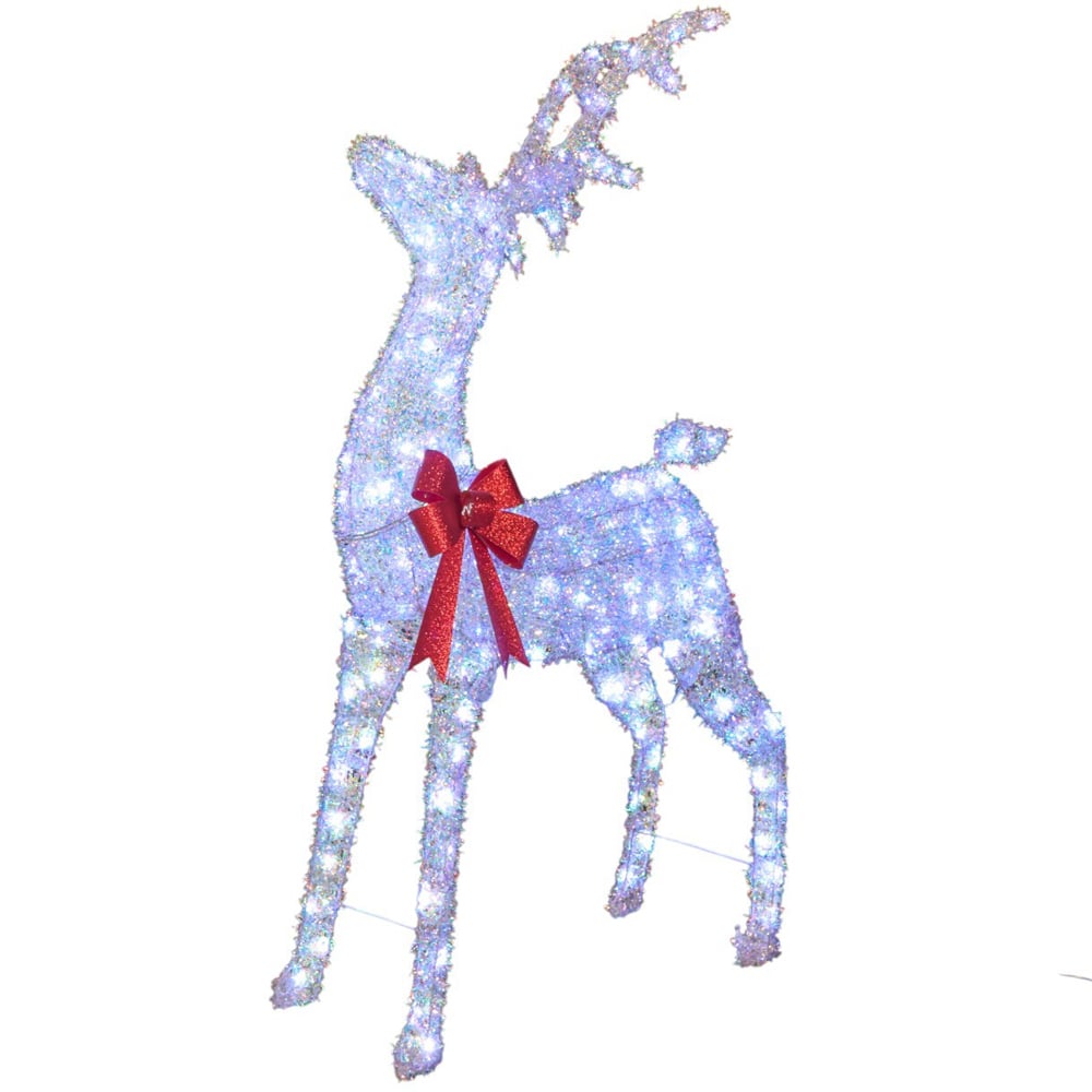 Iridescent Red Bow ReindeerWhite Image 5