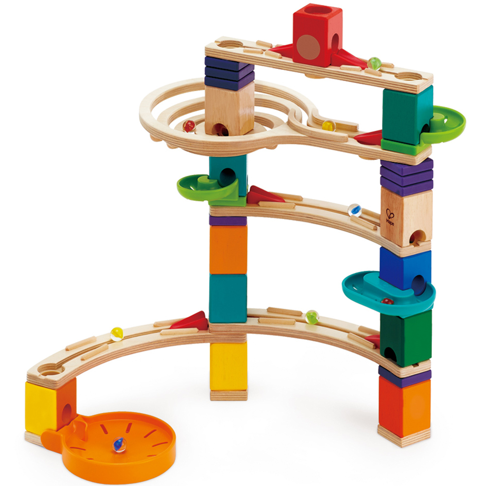 Hape Quadrilla Cliffhanger Wooden Marble Run Blocks Play Set Image 3