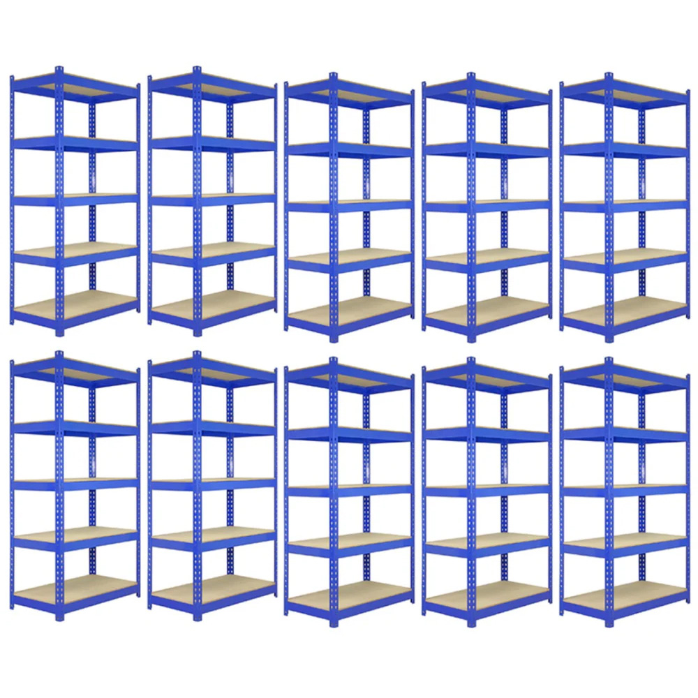 Monster Shop T-RAX Blue Metal Racking Units 182.5 x 120 x 50cm 10 Pack Image 1