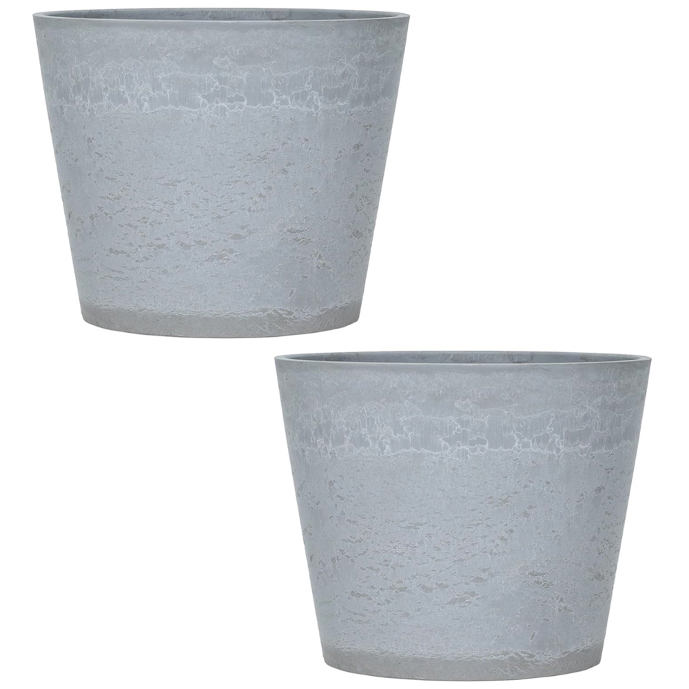 Garden Gear Caesar Marble Effect Planter 41cm 2 Pack Image 1
