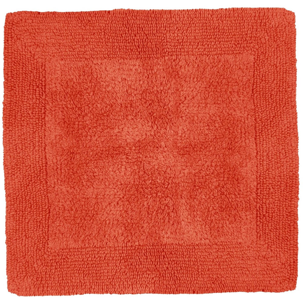Allure Bath Fashions Luxury Reversible Square Terracotta Heavyweight Bath Mat 53 x 55cm Image 3