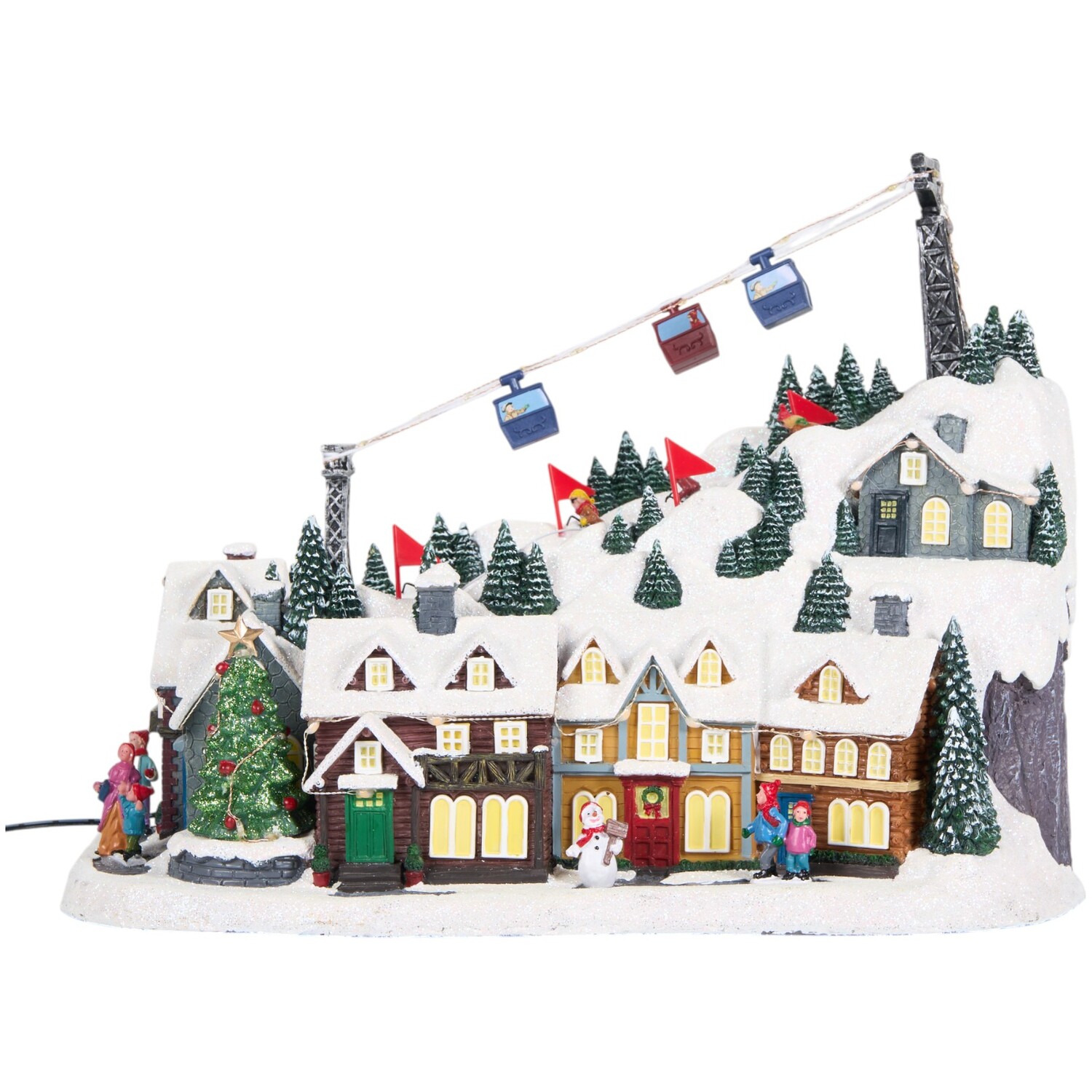 Christmas Ski Slope SceneWhite Image 1