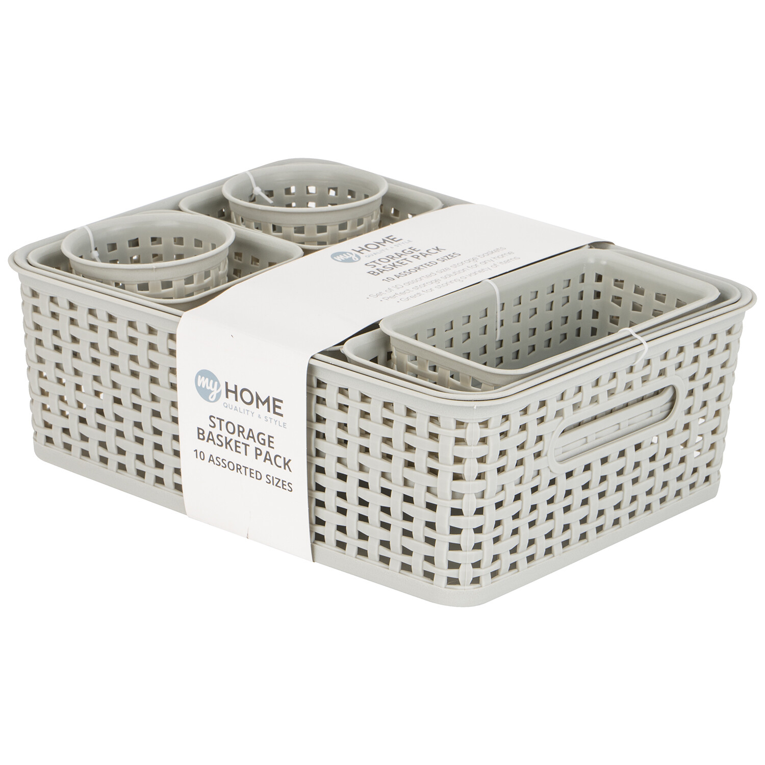 My Home Storage Baskets in Assorted Sizes 10 Pack Image
