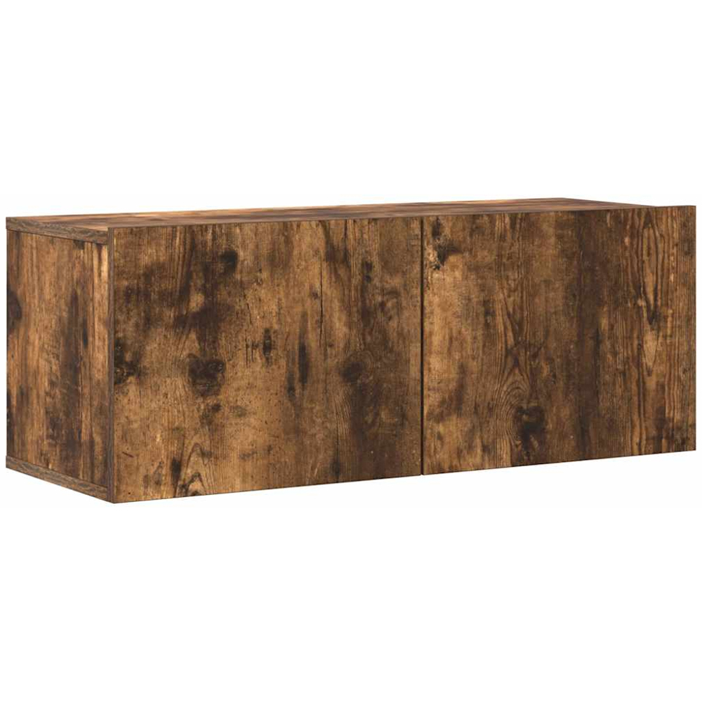 vidaXL 7 Door Smoked Oak Wall Mounted TV Cabinet 4 Piece Image 5
