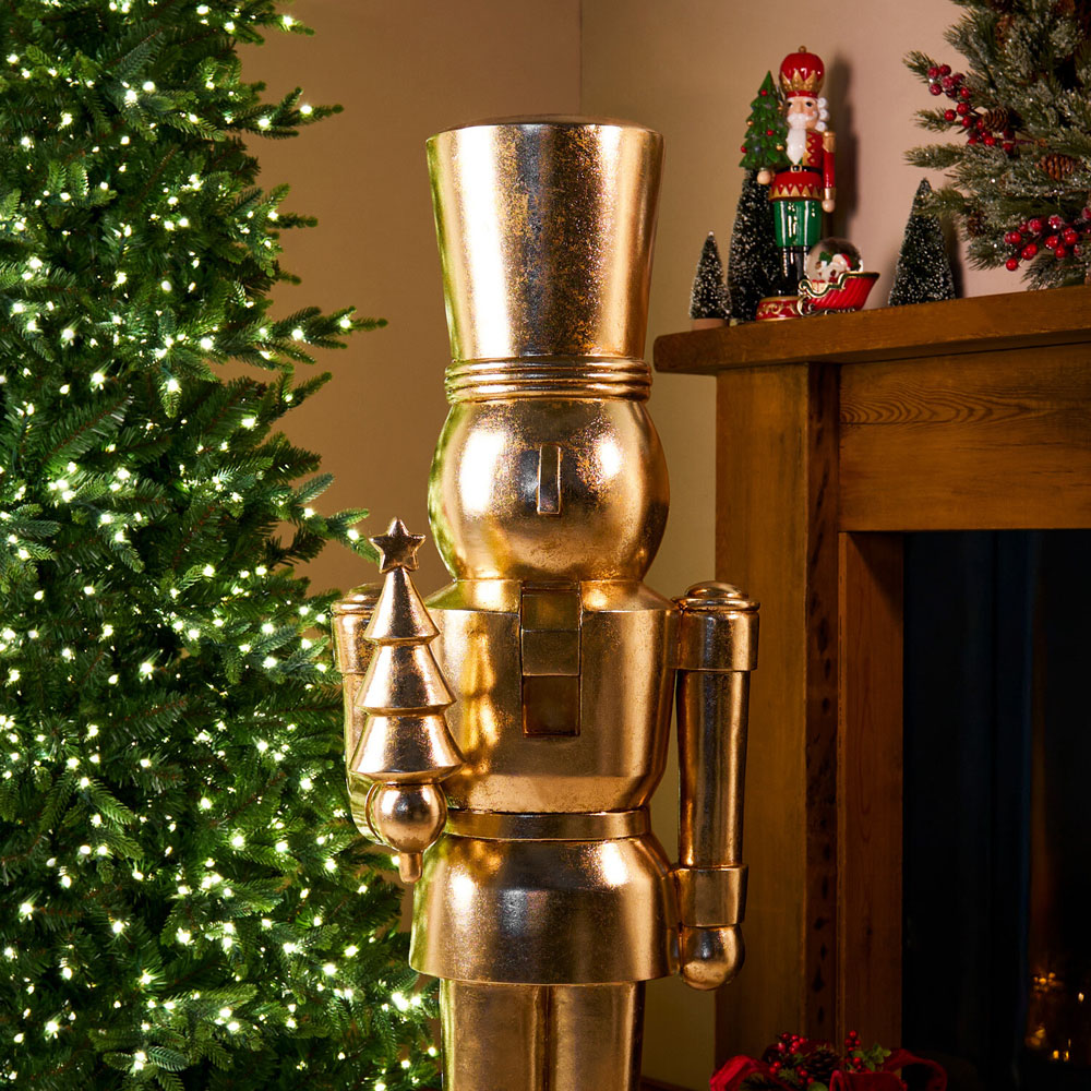Antique Finish Large Nutcracker - Gold Image 5