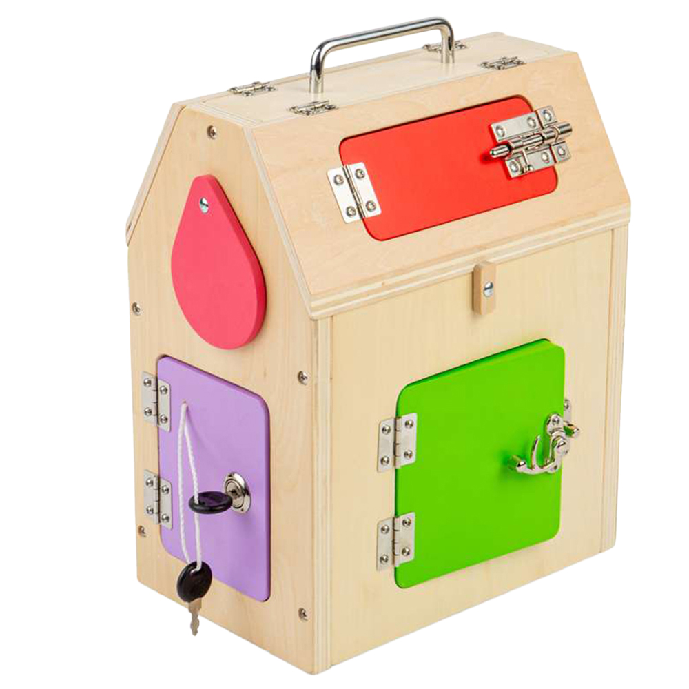 Bigjigs Toys Kids Wooden Latches and Catches House Image 5