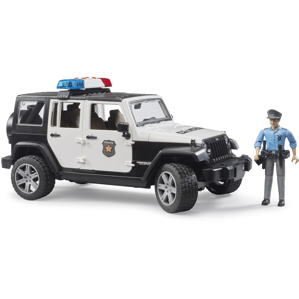Bruder Kids Jeep Wrangler Unlimited Rubicon Police Officer Emergency Response Playset Model Image 2