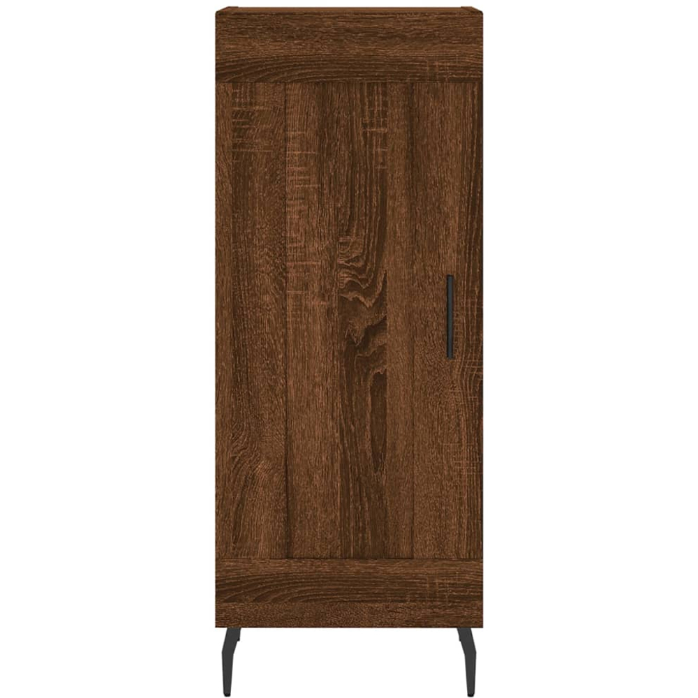 vidaXL Single Door Brown Oak Sideboard with Metal Legs Image 5