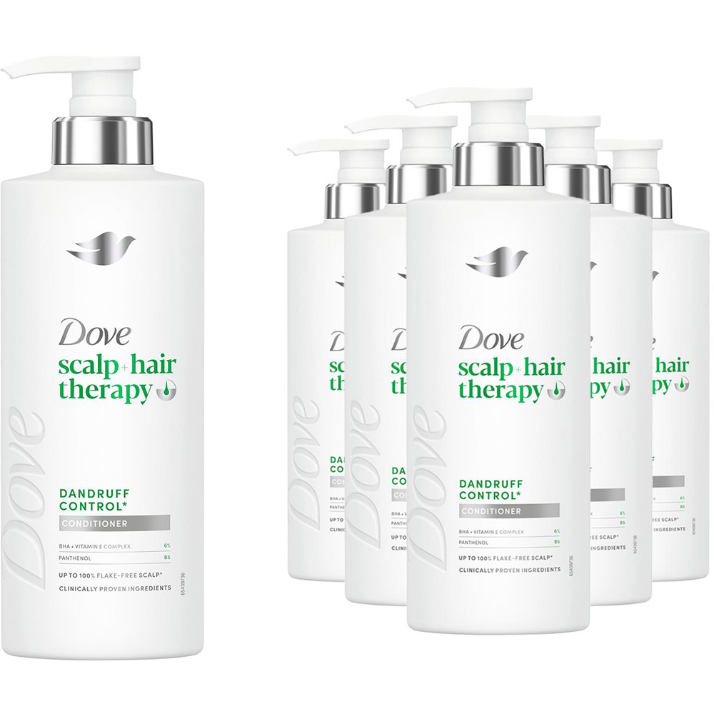 Dove Scalp+Hair Therapy Dandruff Control Salicylic Acid Conditioner 400ml 6 Pack Image 1