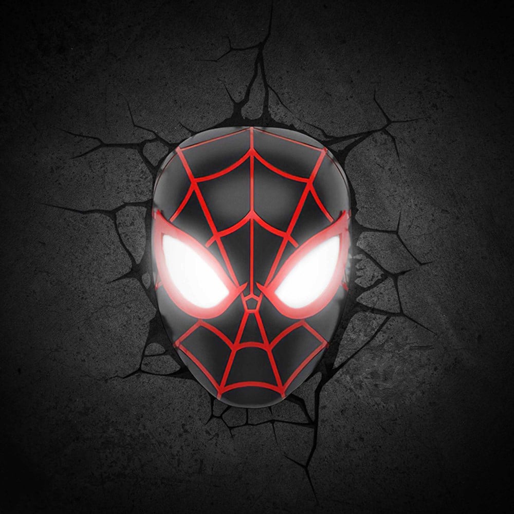 3D Light FX Spiderman Miles Morales Face 3D Light Image 3