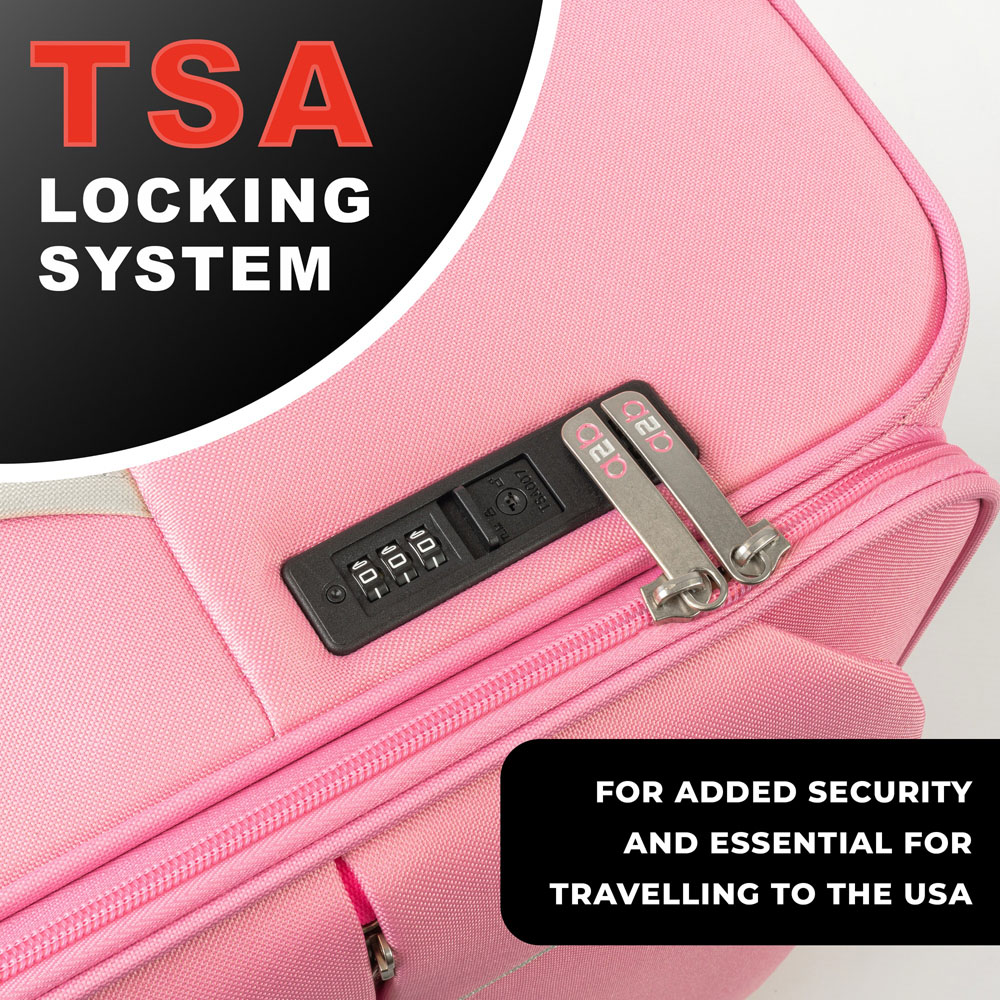 A2B Odyssey 22 inch Pink Carry On Cabin Suitcase Image 8
