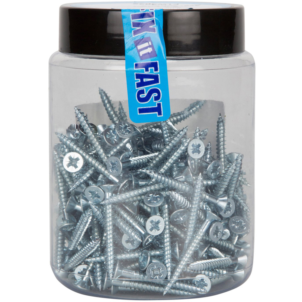 Fix it Fast Zinc Plated Countersunk Hard Twin Posi Screws 200 Pack Image