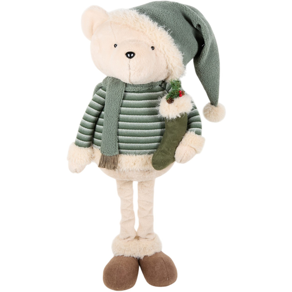 Cosy Winter Extendable Bear Decoration Image 1