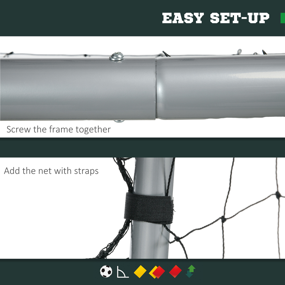 SPORTNOW Steel Frame Weather Resistant Football Training Net 8 x 5ft Image 7