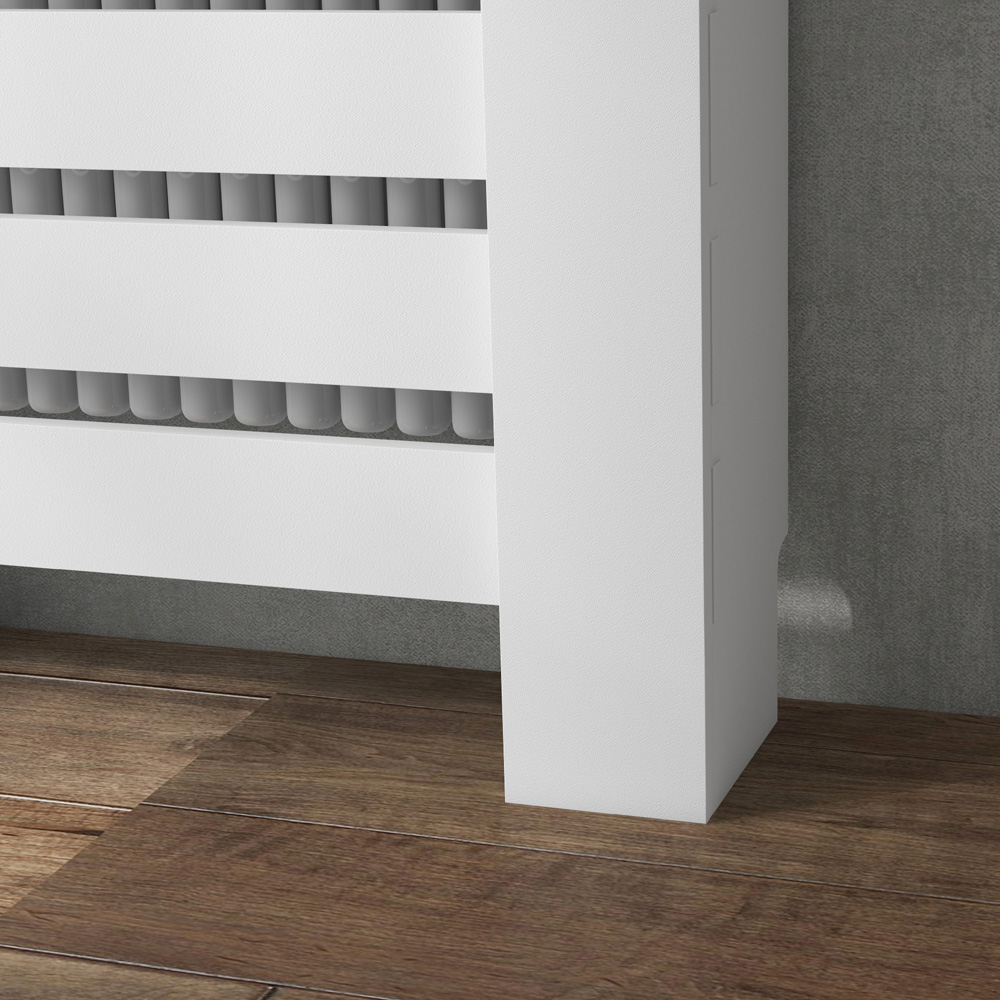 HOMCOM Single Drawer White Horizontal Slat Radiator Cover 955 x 780mm Image 3