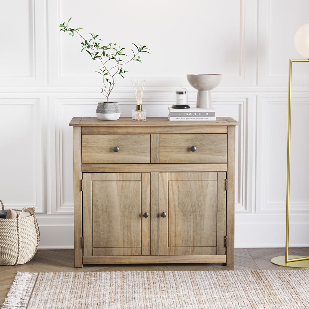 Vida Designs Panama 2 Drawer Pine Sideboard Image 3