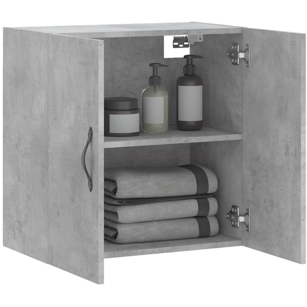vidaXL 2 Door Concrete Grey Wall Cabinet Image 4