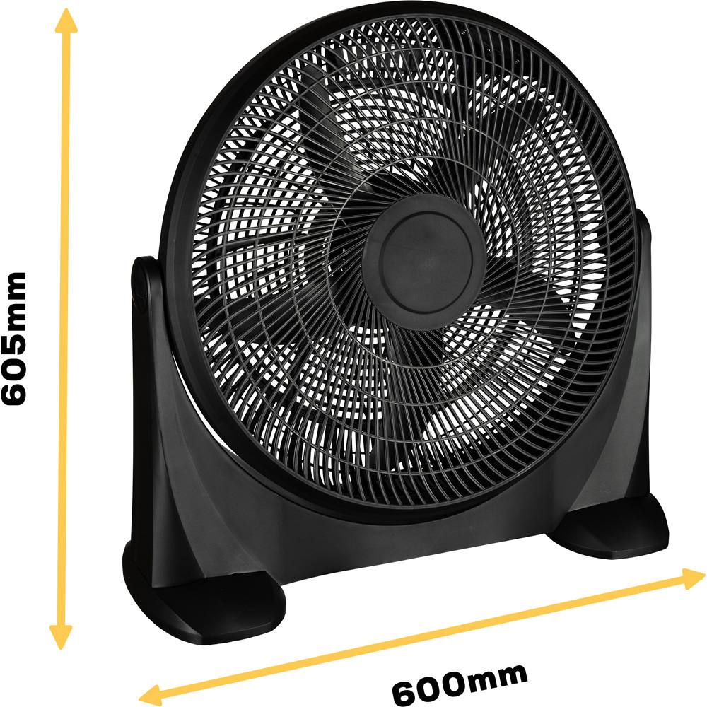 TCP Black Large Tilting Floor Fan with Remote Control 20 inch Image 8