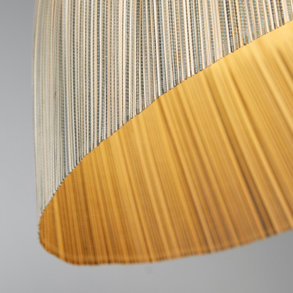 Lighting Collection Tusk Natural Bamboo Ombre Ceiling Lamp Shade 58cm Image 4