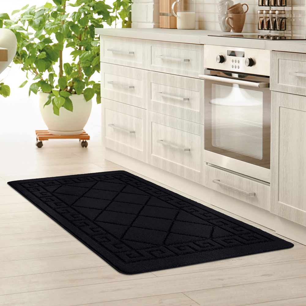 Smart Living Tribela Black Gel Back Non-Slip Door Mat 50 x 80cm Image 3