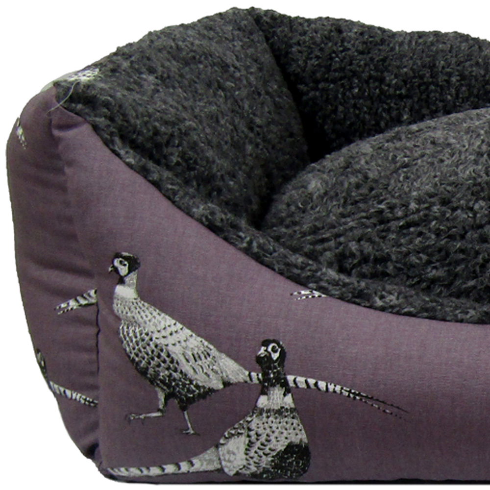 Snug & Cosy XXL Rectangle Heather Pheasant Print Dog Bed Image 2