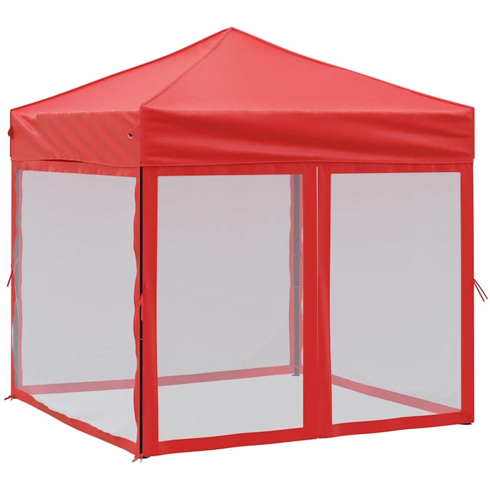 vidaXL 2 x 2m Red Foldable Party Tent with Sidewalls Image 2