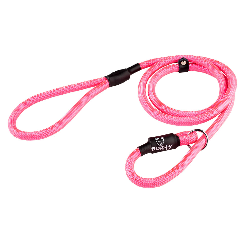 Bunty Extra Large 12mm Slip On Pink Rope Dog Lead Image 1