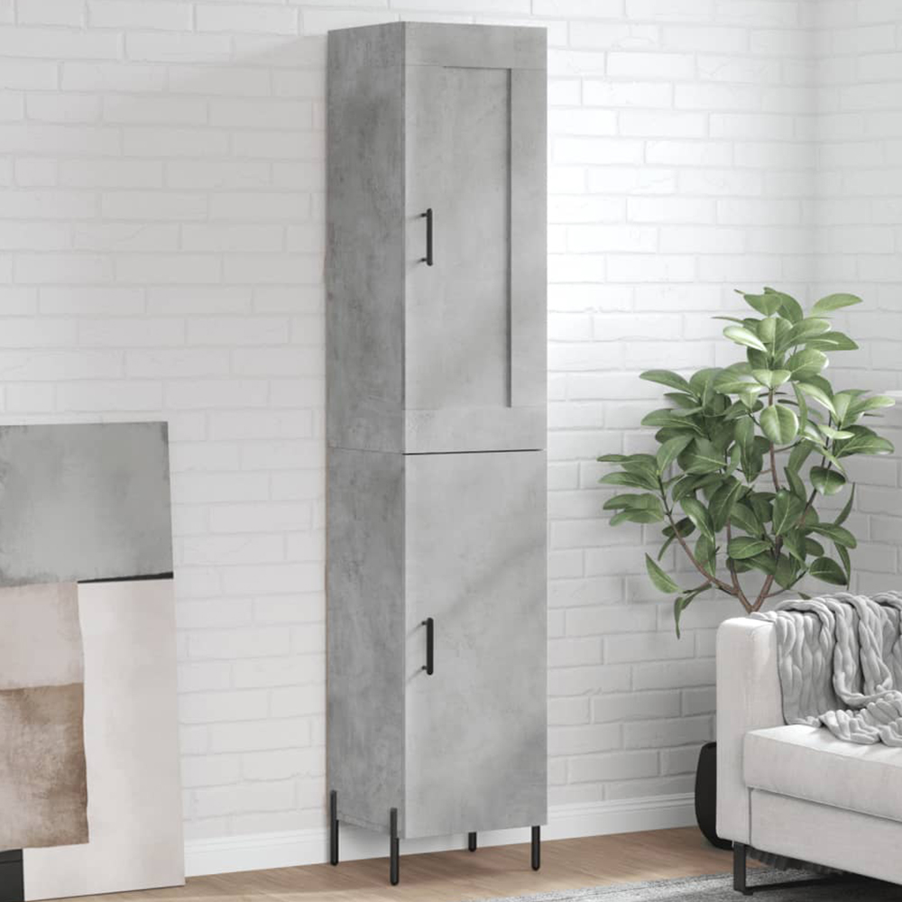 vidaXL 2 Door Concrete Grey Highboard Image 1